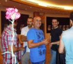 A flower for three nice guys Umut Ersoy, Riza Şen and Osman Ateş at the reception